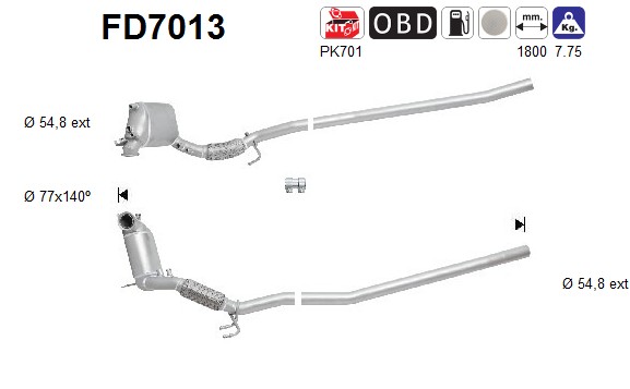 AS DPF kübemefilter FD7013
