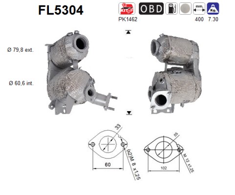 AS DPF kübemefilter FL5304