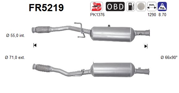AS DPF kübemefilter FR5219