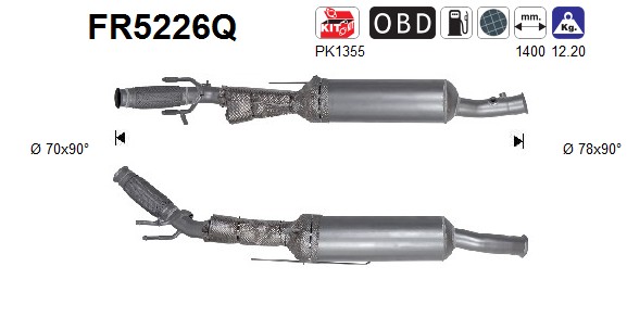 AS DPF kübemefilter FR5226Q