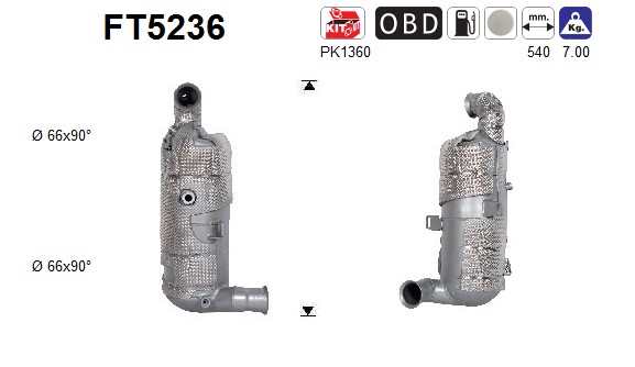 AS DPF kübemefilter FT5236