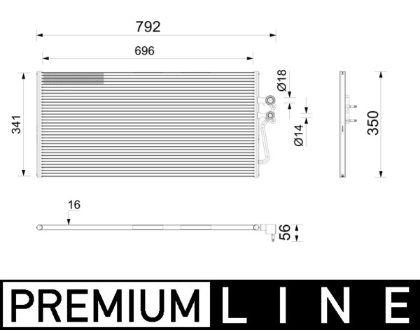 MAHLE Kondensaator,kliimaseade AC 1202 000P