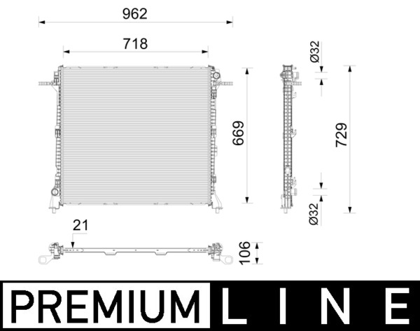 MAHLE radiatorius, variklio aušinimas CR 2788 000P