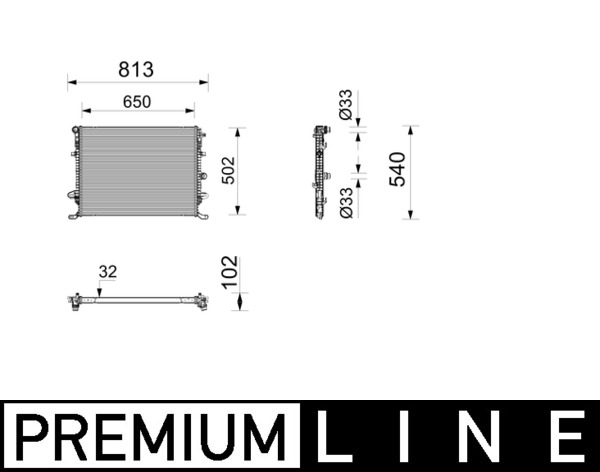 MAHLE radiatorius, variklio aušinimas CR 2805 000P