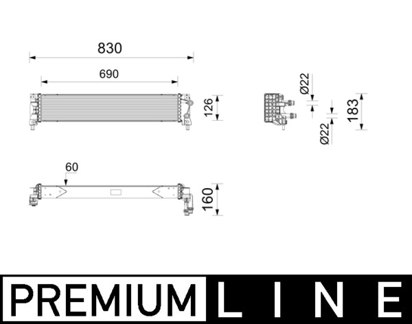 MAHLE radiatorius, variklio aušinimas CR 2806 000P