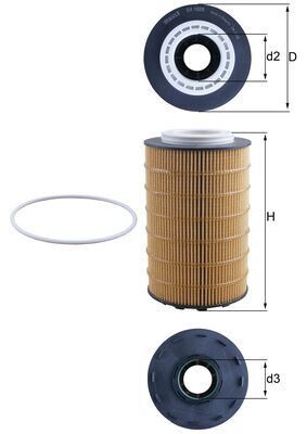 MAHLE Filtr oleju OX 1028D