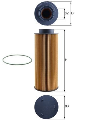 MAHLE Filtr oleju OX 376D