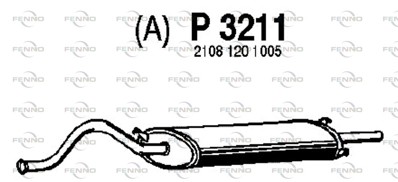 FENNO Bakre ljuddämpare P3211