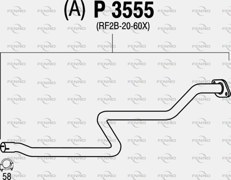 FENNO Avgasrör P3555