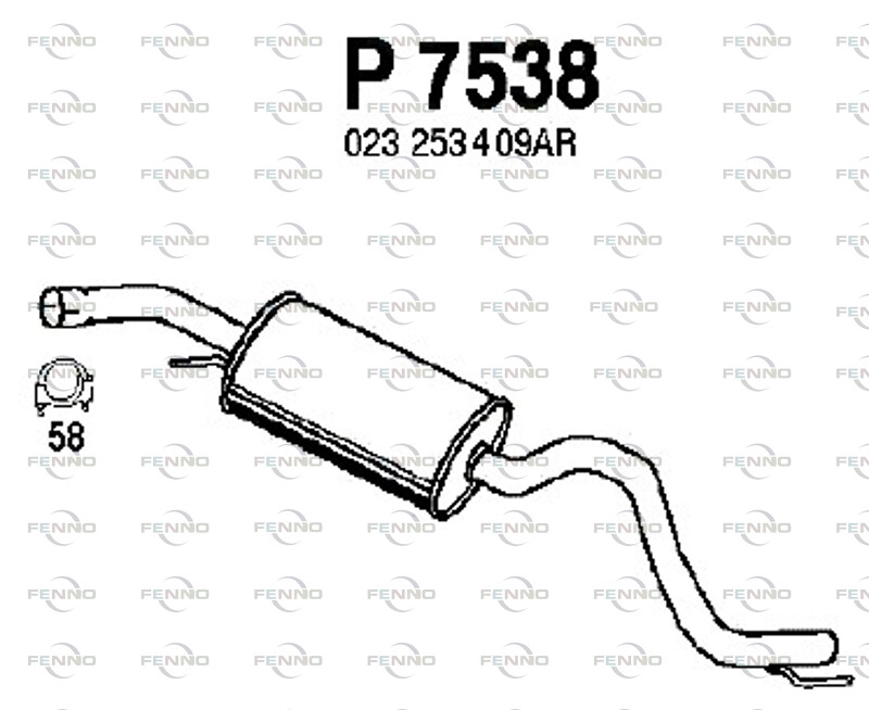 FENNO vidurinis duslintuvas P7538
