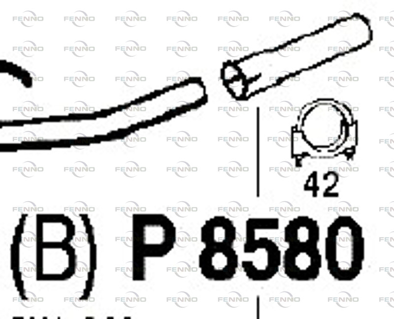 FENNO Avgasrör P8580
