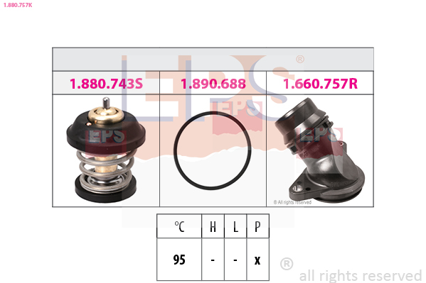 EPS termostatas, aušinimo skystis 1.880.757K