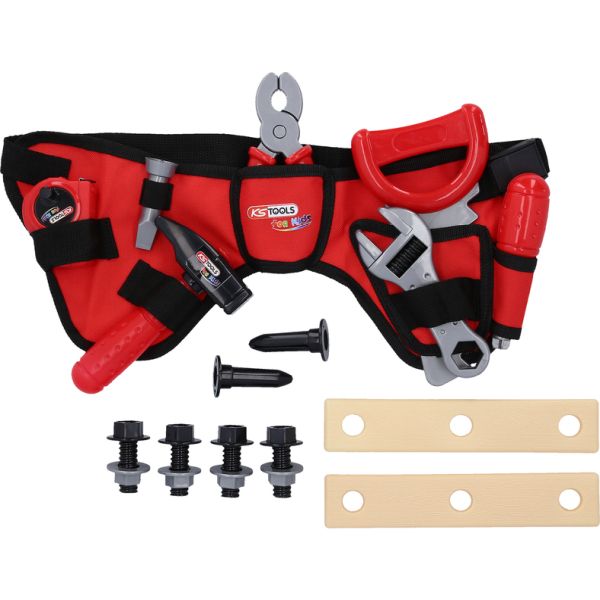 KS TOOLS 20-osaline laste tööriistakomplekt tööriistavööga 100206