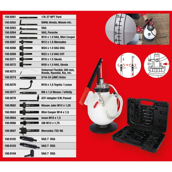 KS TOOLS Urządzenie do napełniania, olej skrzyni biegów 150.9105