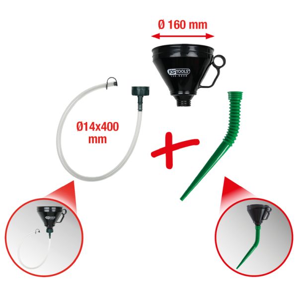 KS TOOLS Zestaw lejków 150.9230