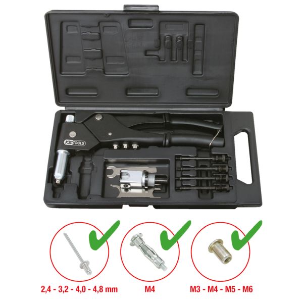 KS TOOLS Cęgi do nitów jednostronnie zamykanych 150.9610