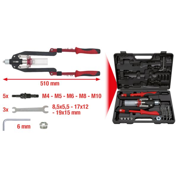 KS TOOLS Cęgi do nitów jednostronnie zamykanych 150.9630