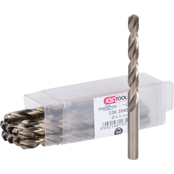 KS TOOLS HSS-G Co 5 keerdpuur, 8,5 mm, 10 tk 330.3085