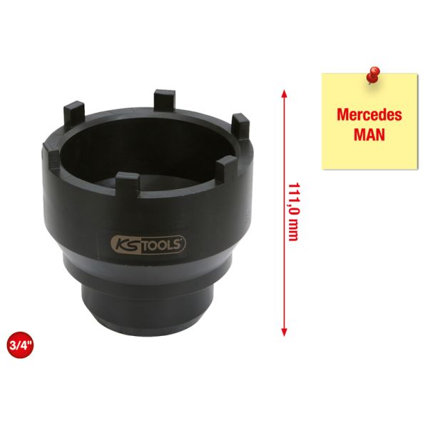 KS TOOLS Soonmutrivõti 3/4", 6 tapiga, Mercedes/MAN, 95-115mm 450.0168