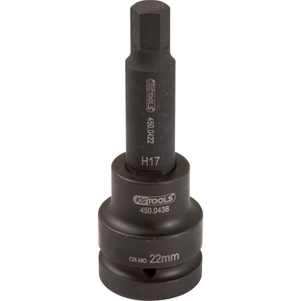 KS TOOLS 3/4" löökpadrun, kuuskant, pikk, 19mm 450.0462