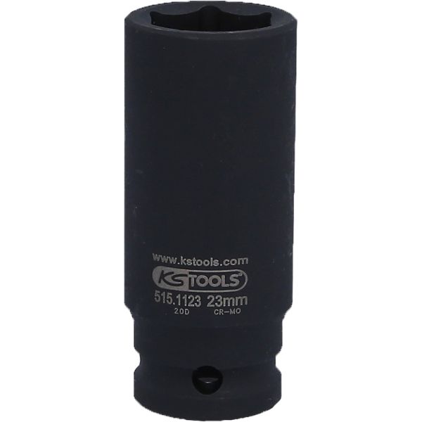 KS TOOLS 1/2" kuuskant löökpadrun, pikk, 23mm 515.1123