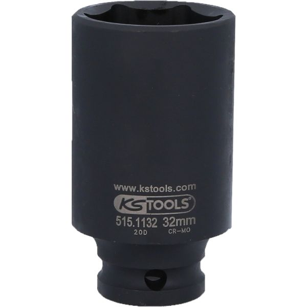 KS TOOLS 1/2" Kuuskant löökpadrun, pikk, 32mm 515.1132