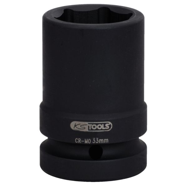 KS TOOLS 1" kuuskant-löökpadrun, keskmise pikkusega, 33mm 515.2133