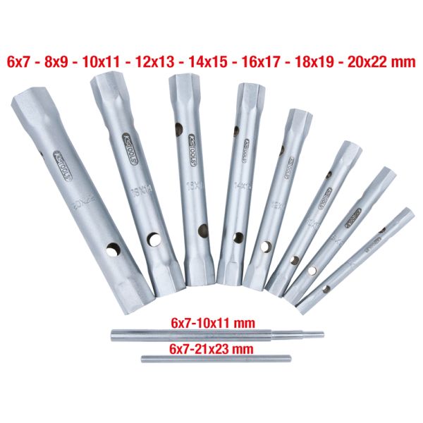 KS TOOLS Toruvõtmete komplekt, 10-osaline, 6x7–20x22 mm 518.0900