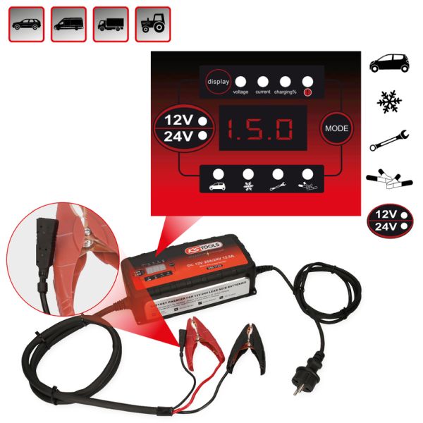KS TOOLS Ładowarka do akumulatorów 550.1745