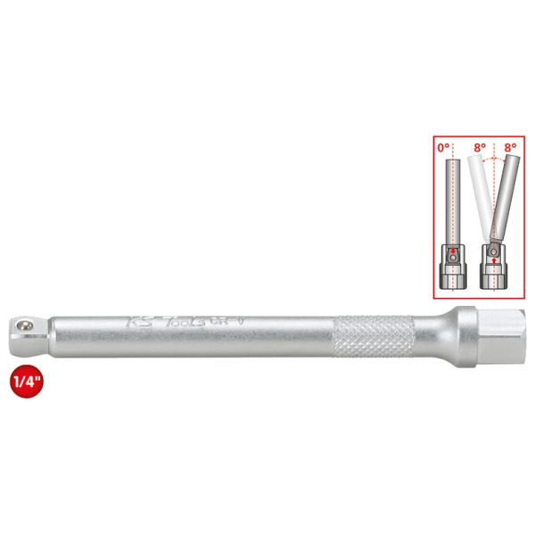 KS TOOLS 1/4" Kuuskantajamiga kallutatav pikendus, 250mm 911.1543