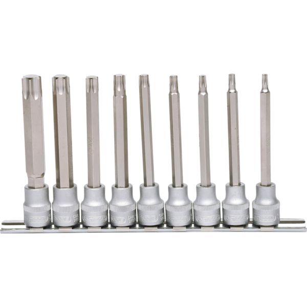 KS TOOLS Torx otsikpadrunite komplekt 3/8", pikk, 9 tk (T20-T60) 911.1550