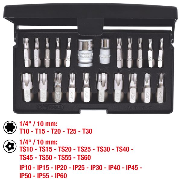 KS TOOLS Padrunvõtmete komplekt 911.3120