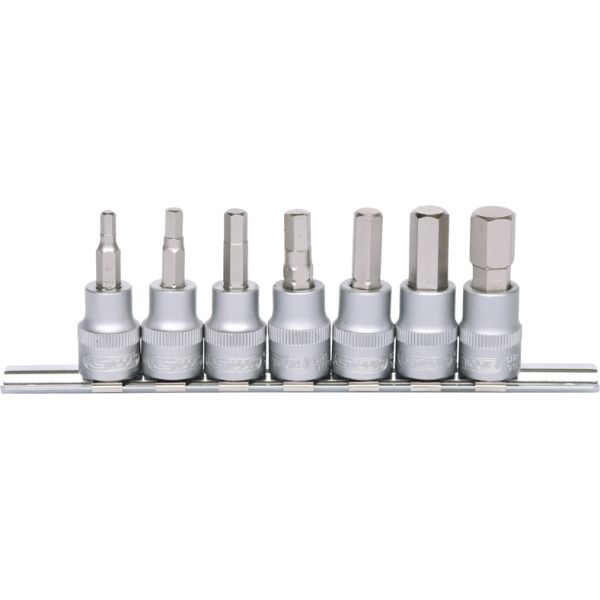 KS TOOLS 7-osaline 3/8" kuuskant-padrunotsikute komplekt 911.3945