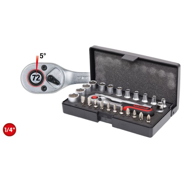 KS TOOLS 1/4" Padrunvõtmete komplekt, 26 tk 917.0626