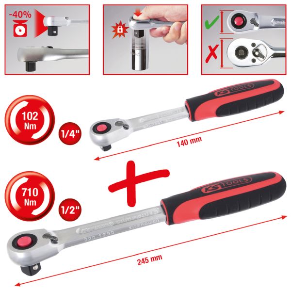 KS TOOLS Zestaw kluczy zapadkowych (grzechotek) 920.0002