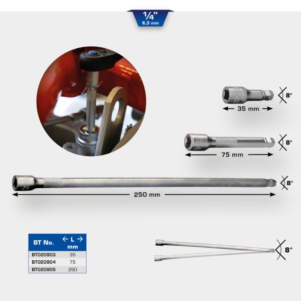 KS TOOLS Pikendus, padrunvõti BT020905