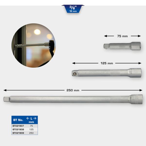 KS TOOLS Pikendus, padrunvõti BT021908
