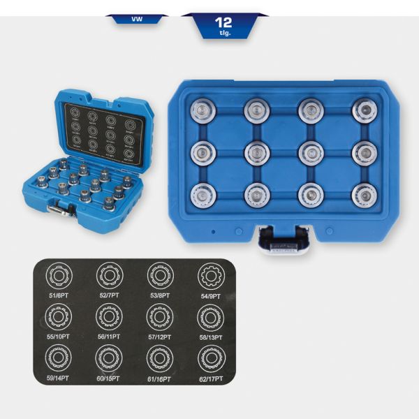 KS TOOLS Zestaw narzędzi do wypinania, zabezpieczenia śrub kół BT691190