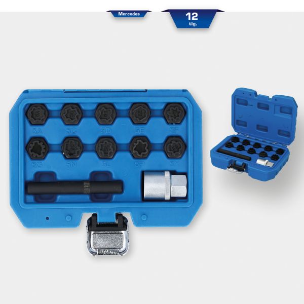 KS TOOLS Zestaw narzędzi do wypinania, zabezpieczenia śrub kół BT691210