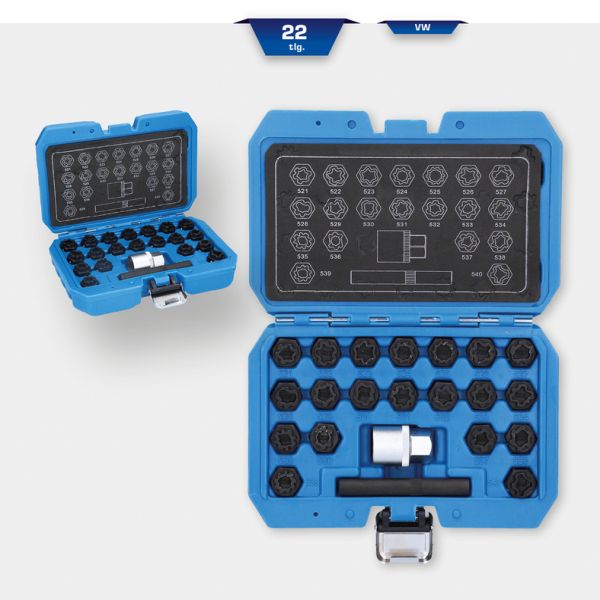 KS TOOLS Zestaw narzędzi do wypinania, zabezpieczenia śrub kół BT691390