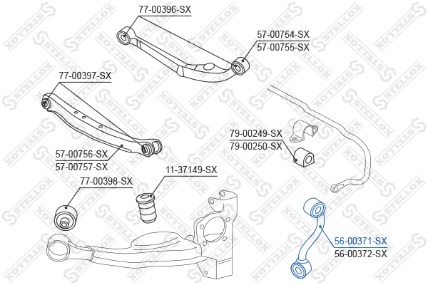 STELLOX Otsavarras, stabilisaator 56-00371-SX