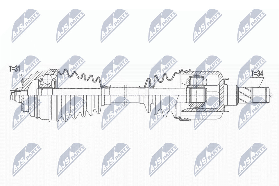 NTY Drivaxel NPW-BM-164