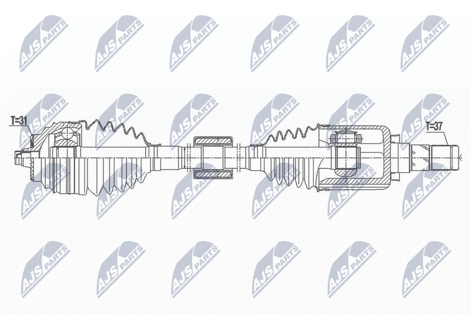 NTY Drivaxel NPW-BM-170