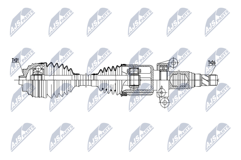 NTY Drivaxel NPW-BM-250