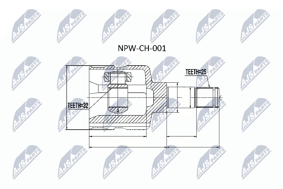 NTY Veovõlli otsa komplekt NPW-CH-001