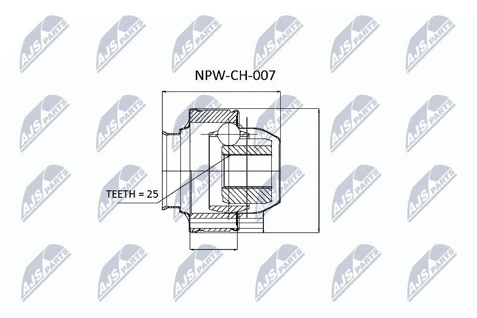 NTY Veovõlli otsa komplekt NPW-CH-007