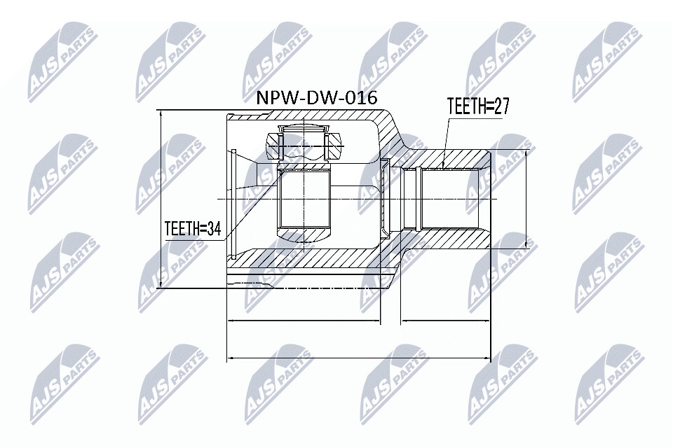NTY Veovõlli otsa komplekt NPW-DW-016