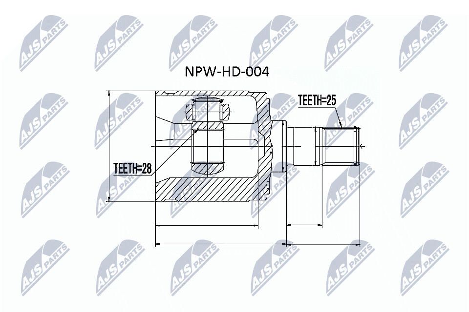 NTY Veovõlli otsa komplekt NPW-HD-004