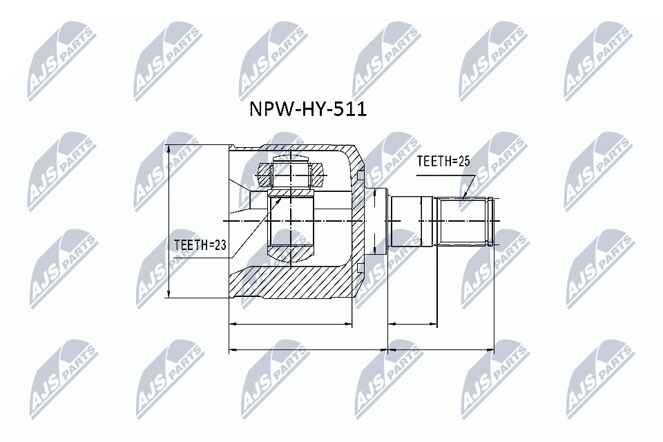 NTY Veovõlli otsa komplekt NPW-HY-511