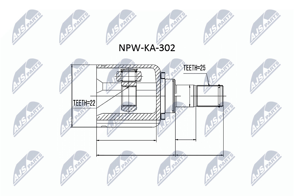 NTY Veovõlli otsa komplekt NPW-KA-302
